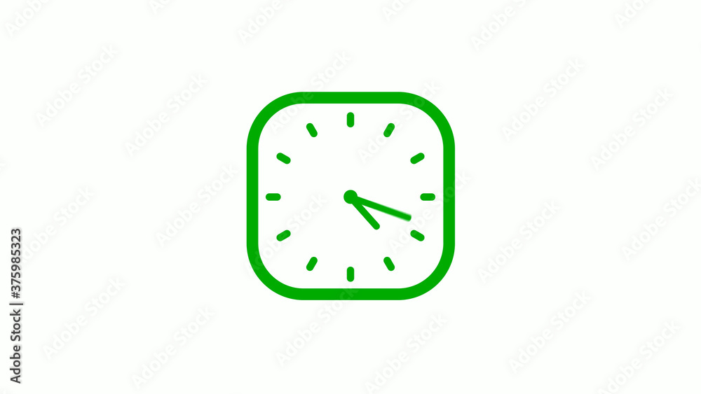 New green color square clock icon on white background,Clock icon New green color square clock icon on white background,Clock icon