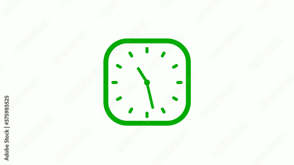 New green color square clock icon on white background,Clock icon New green color square clock icon on white background,Clock icon