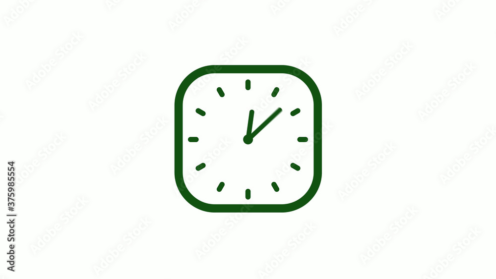 12 hours green dark counting down clock icon,square clock icon 12 hours green dark counting down clock icon,square clock icon