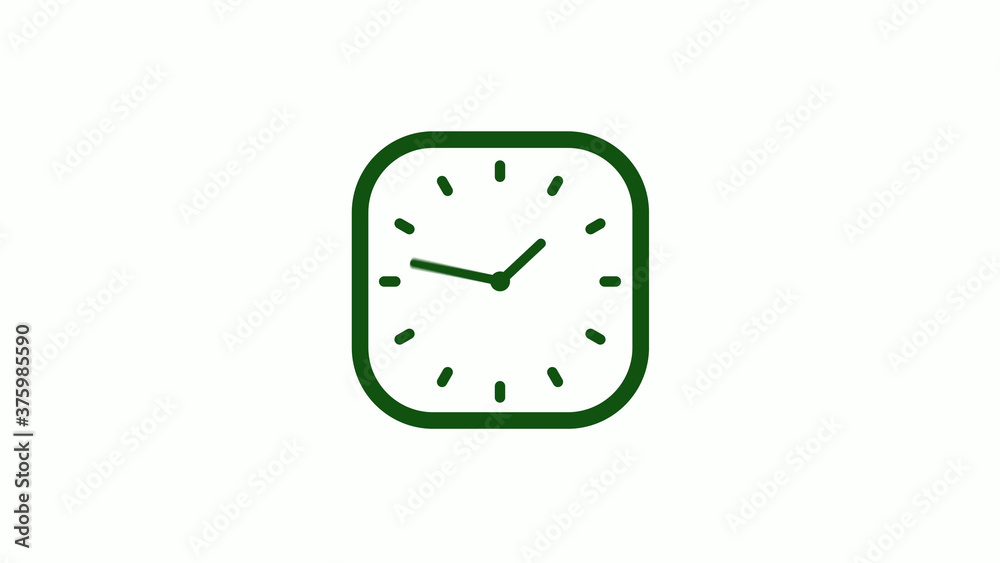 12 hours green dark counting down clock icon,square clock icon 12 hours green dark counting down clock icon,square clock icon