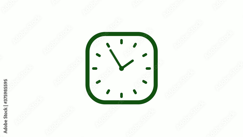 12 hours green dark counting down clock icon,square clock icon 12 hours green dark counting down clock icon,square clock icon