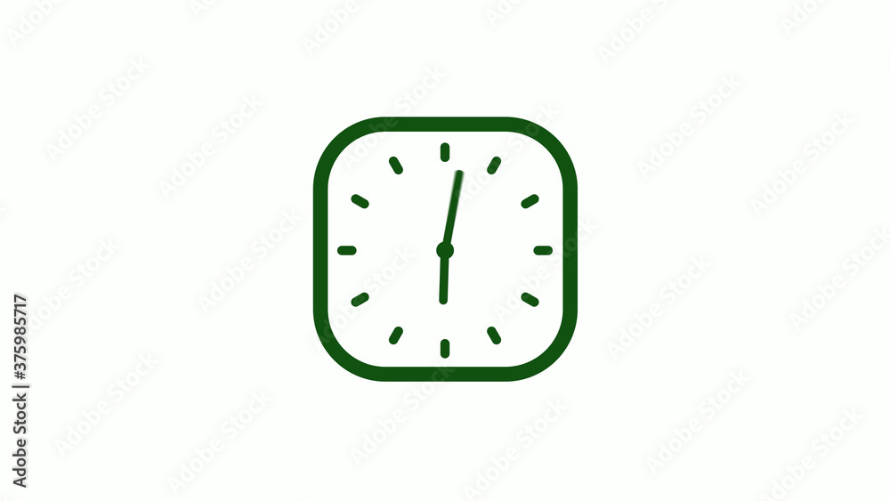 12 hours green dark counting down clock icon,square clock icon 12 hours green dark counting down clock icon,square clock icon