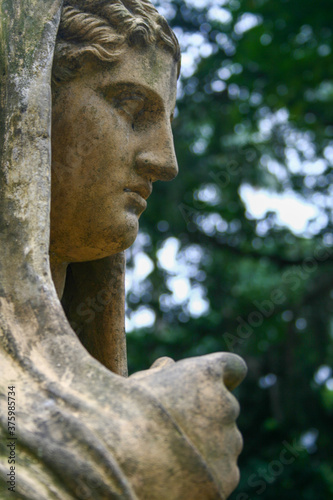statue woman old peace bucolic