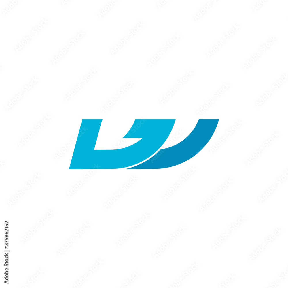 abstract letter w geometric waves logo vector abstract letter w geometric waves logo vector