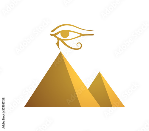Creative design of egyptian pyramid illustration