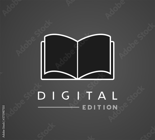 Creative design of digital book edition symbol