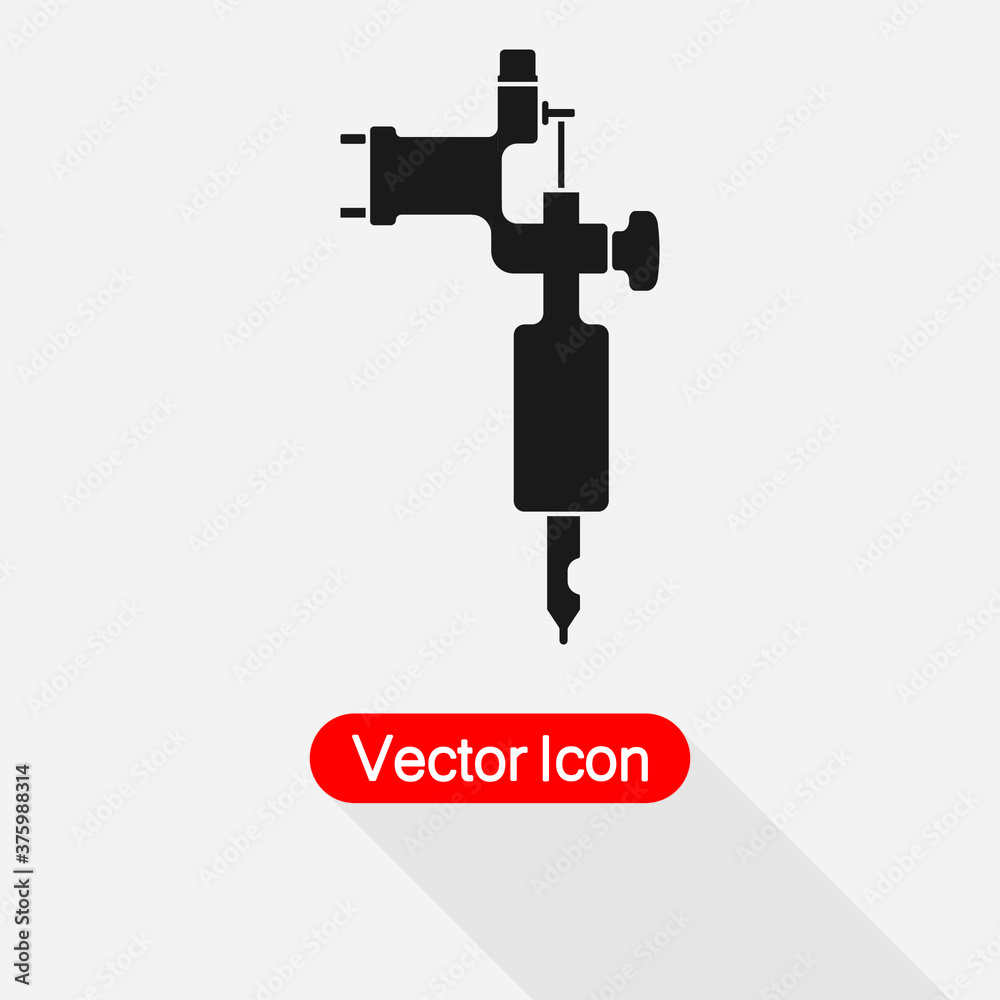 Fototapeta premium Tattoo Machine Icon Vector Illustration Eps10
