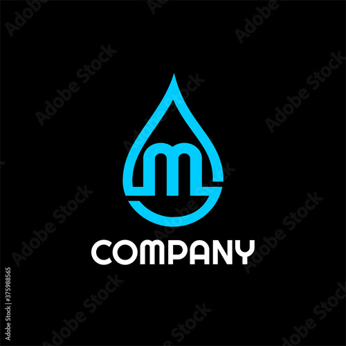 letter m logo for company of gas or water