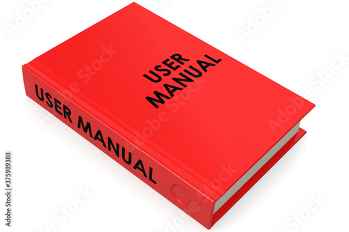 User manual isolated on white background photo