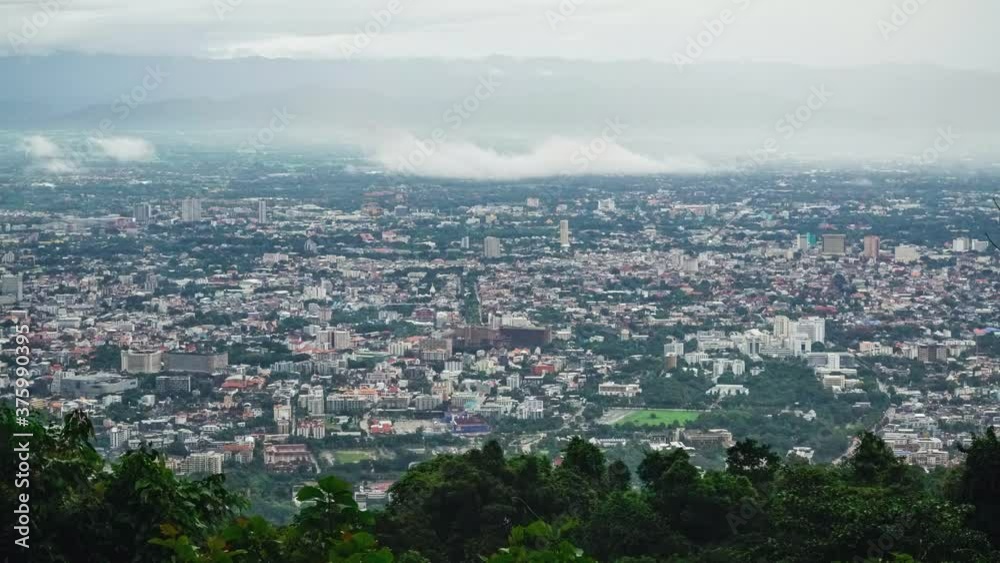 Downtown area of Chiang Mai, Thailand in rainy season. Downtown area of Chiang Mai, Thailand in rainy season.