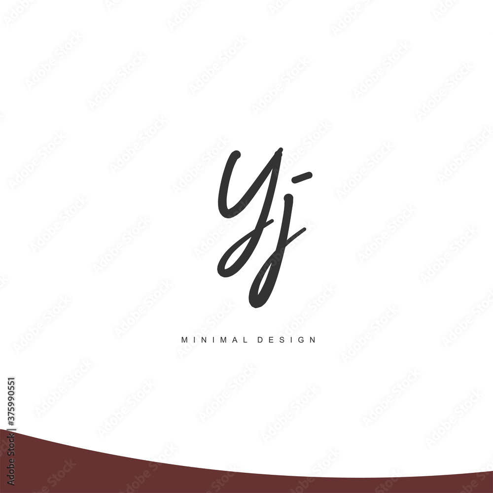 YJ Initial handwriting or handwritten logo for identity. Logo with signature and hand drawn style. YJ Initial handwriting or handwritten logo for identity. Logo with signature and hand drawn style.