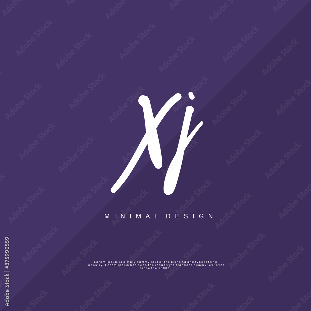 XJ Initial handwriting or handwritten logo for identity. Logo with signature and hand drawn style. XJ Initial handwriting or handwritten logo for identity. Logo with signature and hand drawn style.