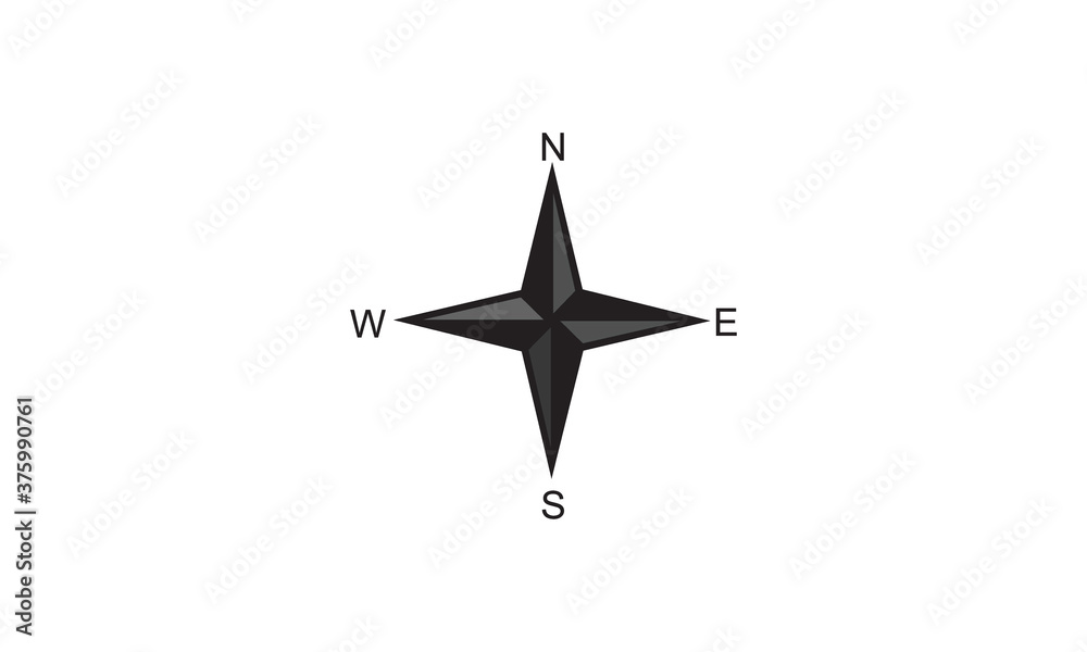 Obraz premium compas logo vector