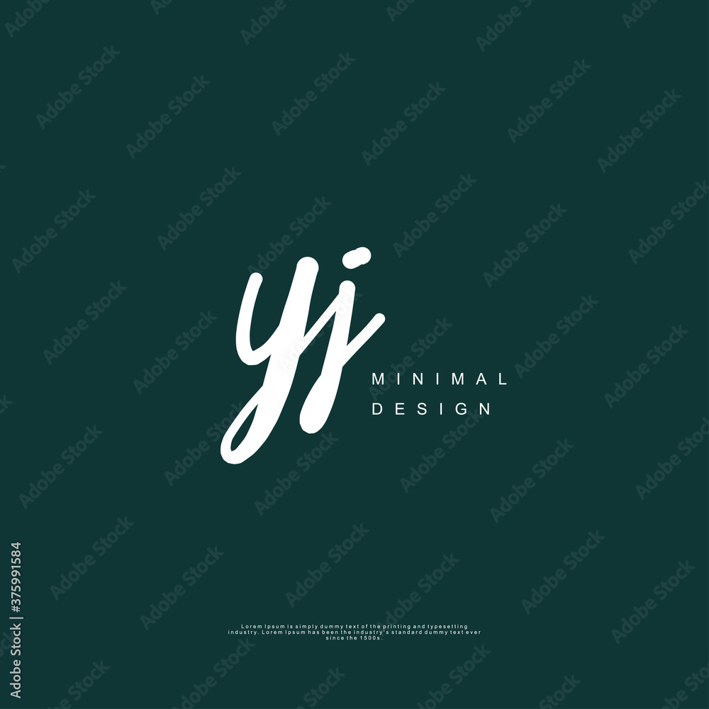 YJ Initial handwriting or handwritten logo for identity. Logo with signature and hand drawn style. YJ Initial handwriting or handwritten logo for identity. Logo with signature and hand drawn style.