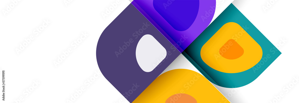 Set of vector modern geometric abstract backgrounds with repeating abstract round shapes patterns and shadow effects Set of vector modern geometric abstract backgrounds with repeating abstract round shapes patterns and shadow effects