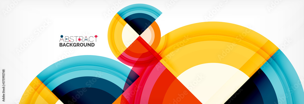 Round shapes, triangles and circles. Modern abstract background Round shapes, triangles and circles. Modern abstract background