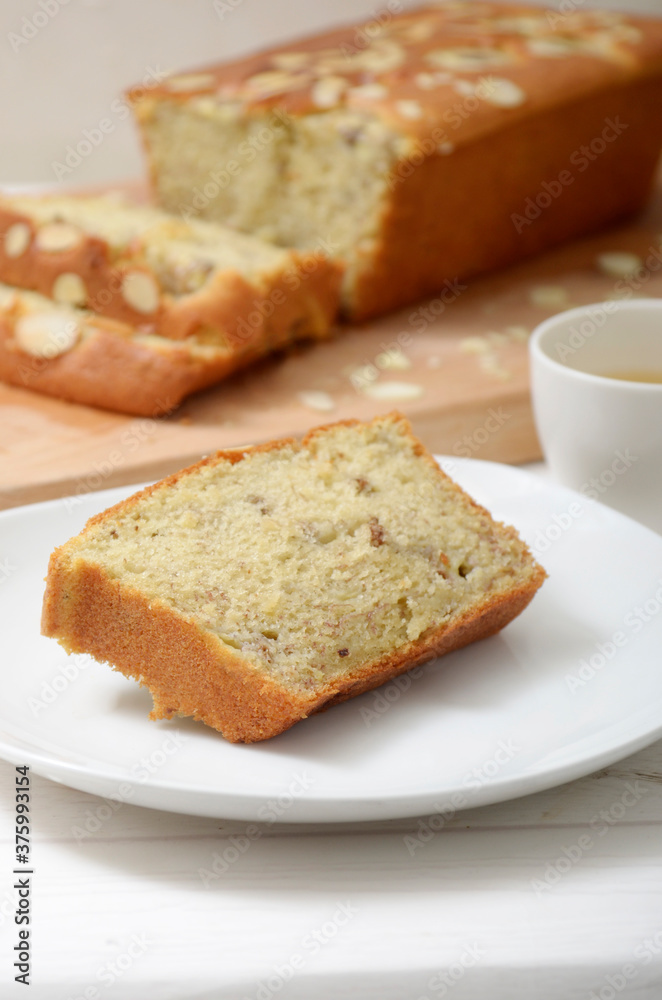 a slice of Banana Cake healthy and delicious