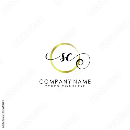 SC Initial handwriting logo template vector © MUCHAMMAD
