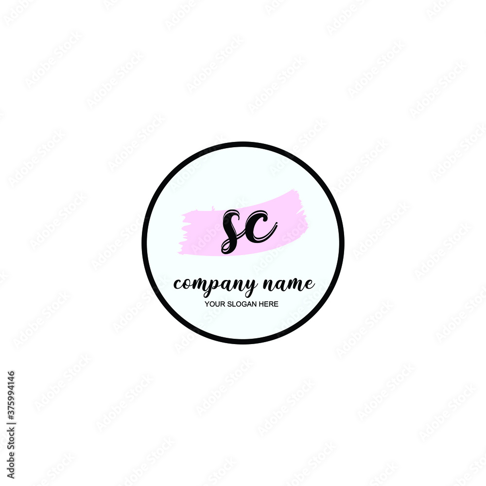 S Initial handwriting logo template vector S Initial handwriting logo template vector