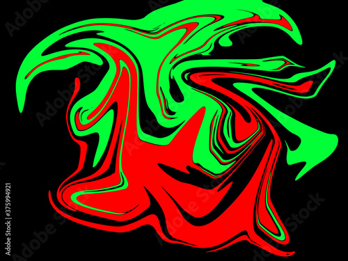light green and dark red abstract watercolor luxury pattern fluid liquid color on black.