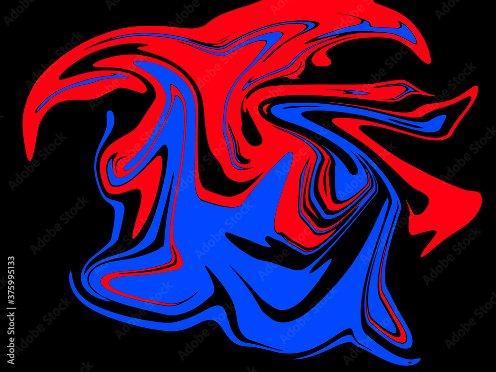 abstract dark blue and red watercolor luxury pattern fluid liquid color on black.