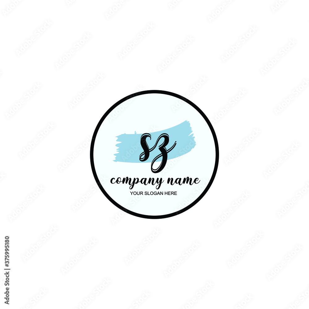 SZ Initial handwriting logo template vector
SZ Initial handwriting logo template vector