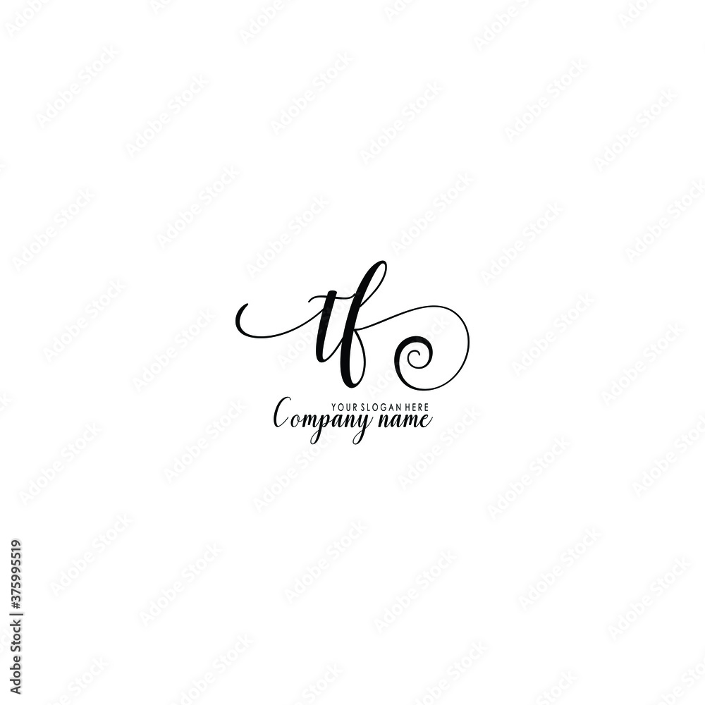 TF Initial handwriting logo template vector
TF Initial handwriting logo template vector