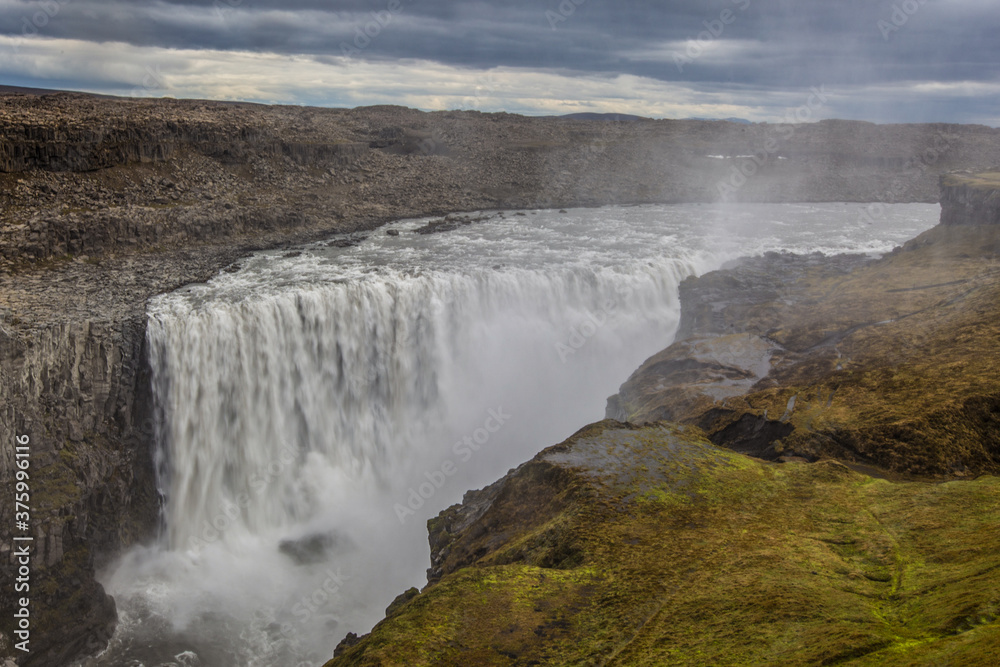 Dettifoss, the largest waterfall in Europe, at the north part of Iceland. Dettifoss, the largest waterfall in Europe, at the north part of Iceland.