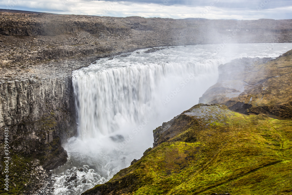 Dettifoss, the largest waterfall in Europe, at the north part of Iceland. Dettifoss, the largest waterfall in Europe, at the north part of Iceland.
