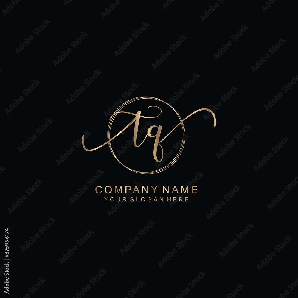 TQ Initial handwriting logo template vector
TQ Initial handwriting logo template vector