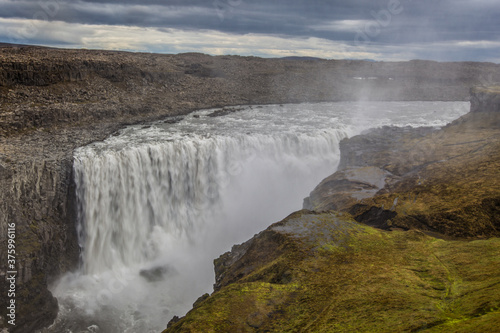 Dettifoss  the largest waterfall in Europe  at the north part of Iceland.