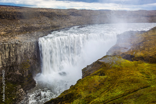 Dettifoss, the largest waterfall in Europe, at the north part of Iceland.