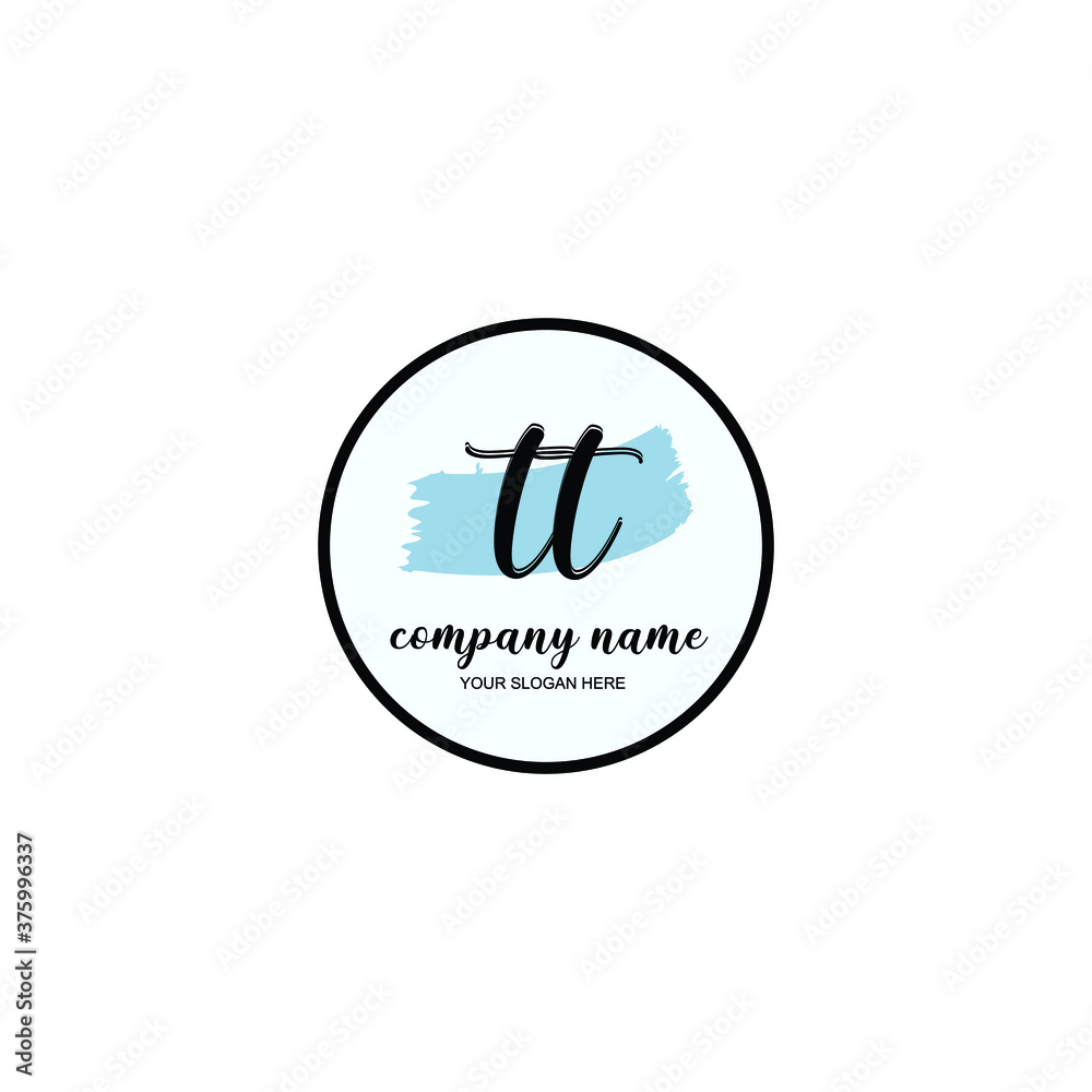 TT Initial handwriting logo template vector
TT Initial handwriting logo template vector