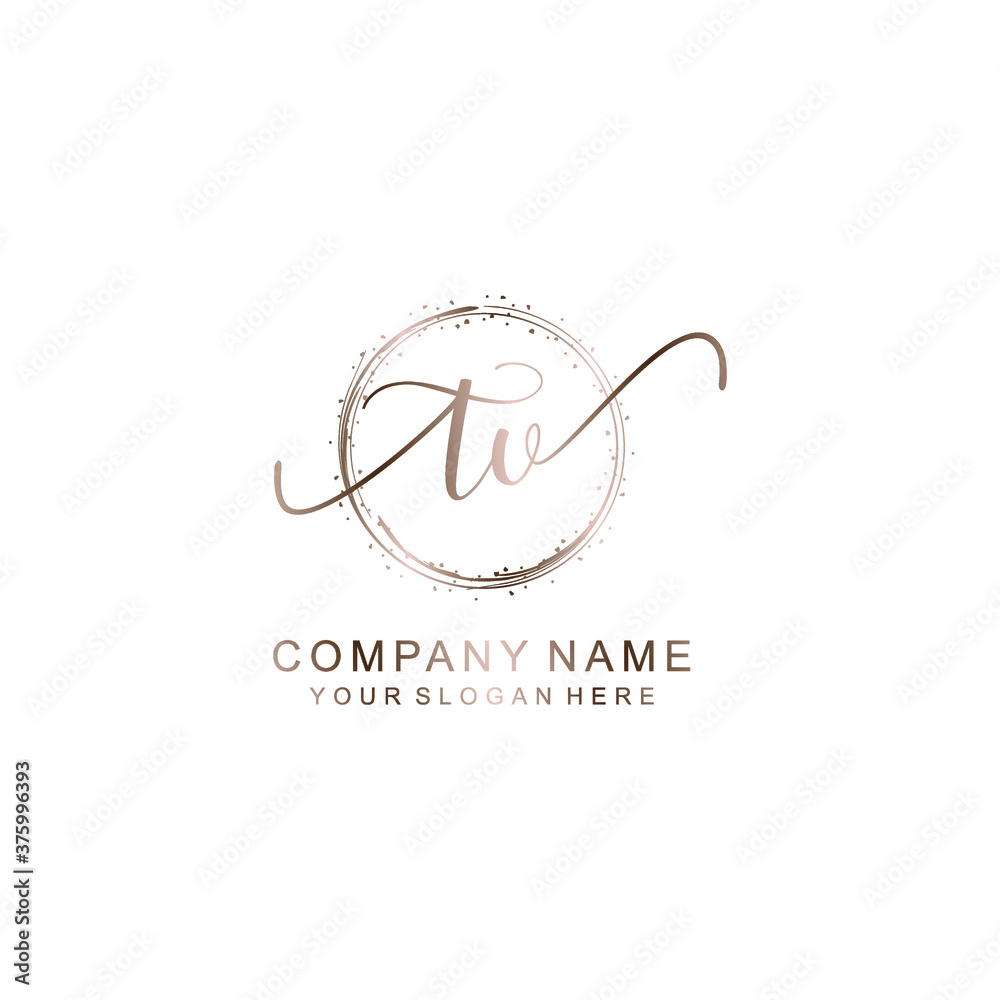 TV Initial handwriting logo template vector
TV Initial handwriting logo template vector