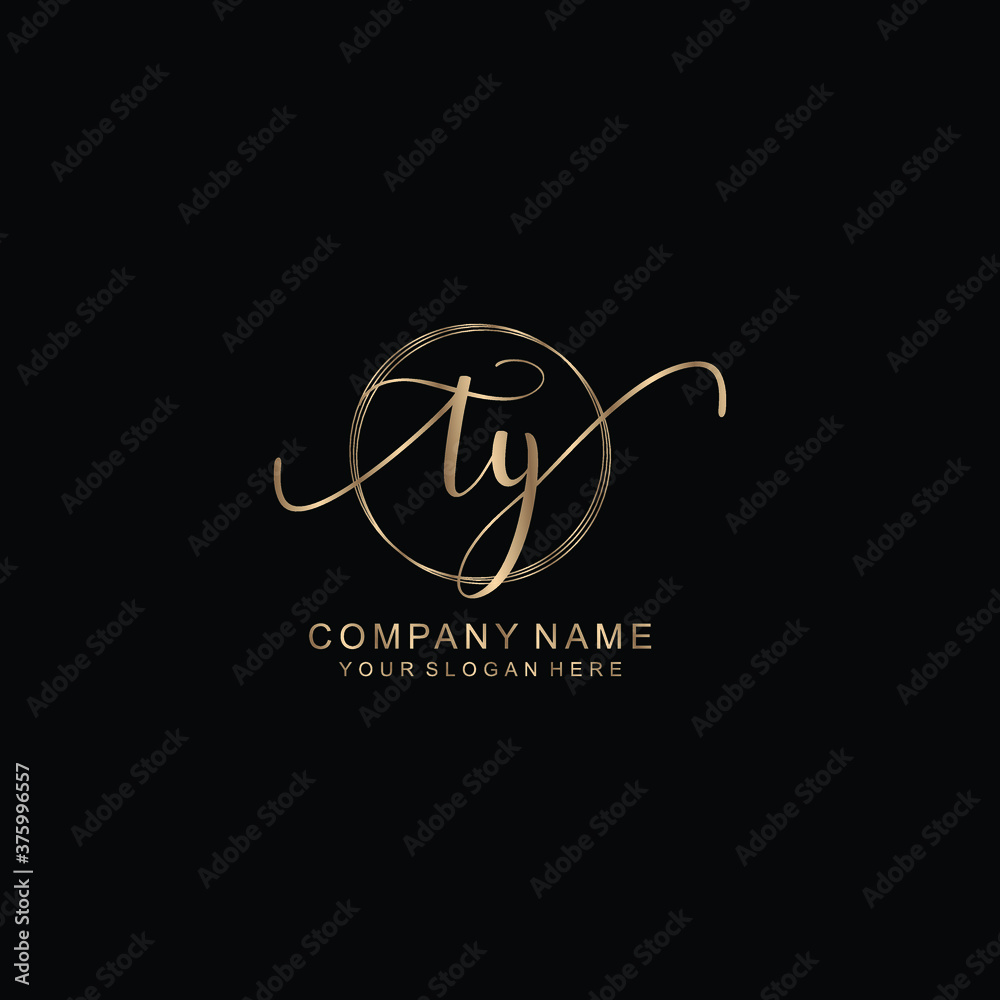 TY Initial handwriting logo template vector
TY Initial handwriting logo template vector