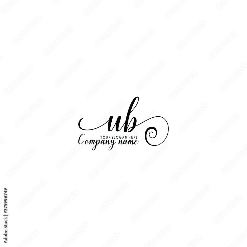 UB Initial handwriting logo template vector
UB Initial handwriting logo template vector