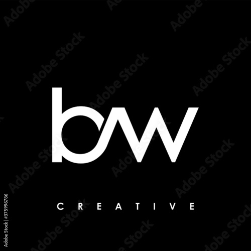 bw Letter Initial Logo Design Template Vector Illustration photo