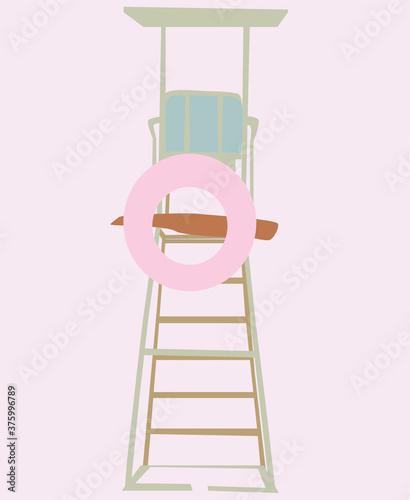 Beach Lifeguard Chair Icon