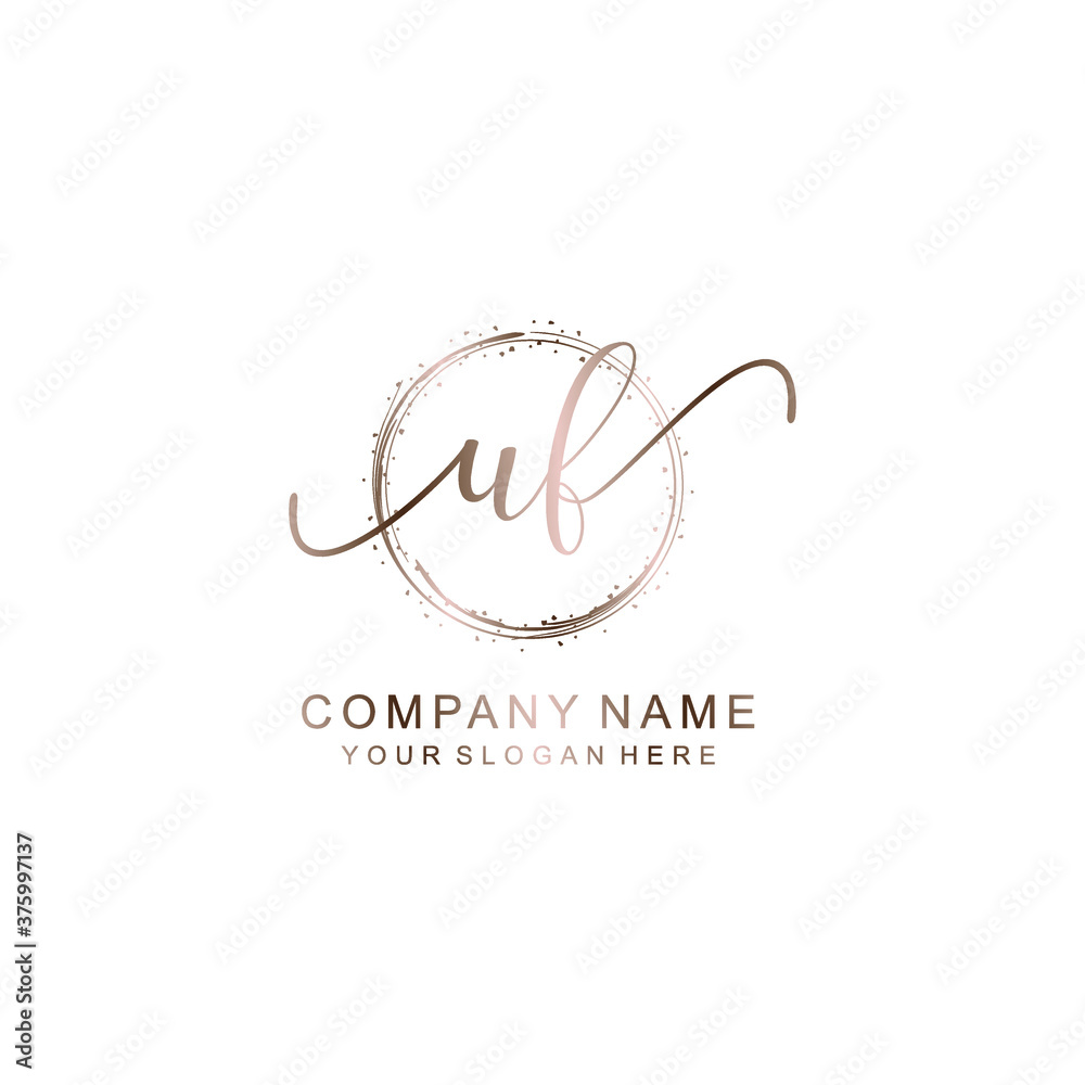 UF Initial handwriting logo template vector
UF Initial handwriting logo template vector