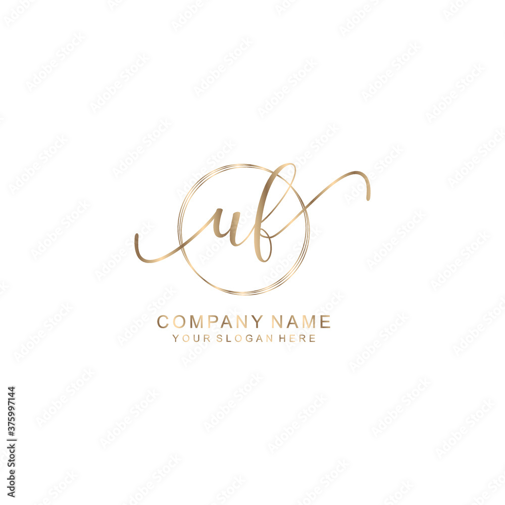 UF Initial handwriting logo template vector
UF Initial handwriting logo template vector