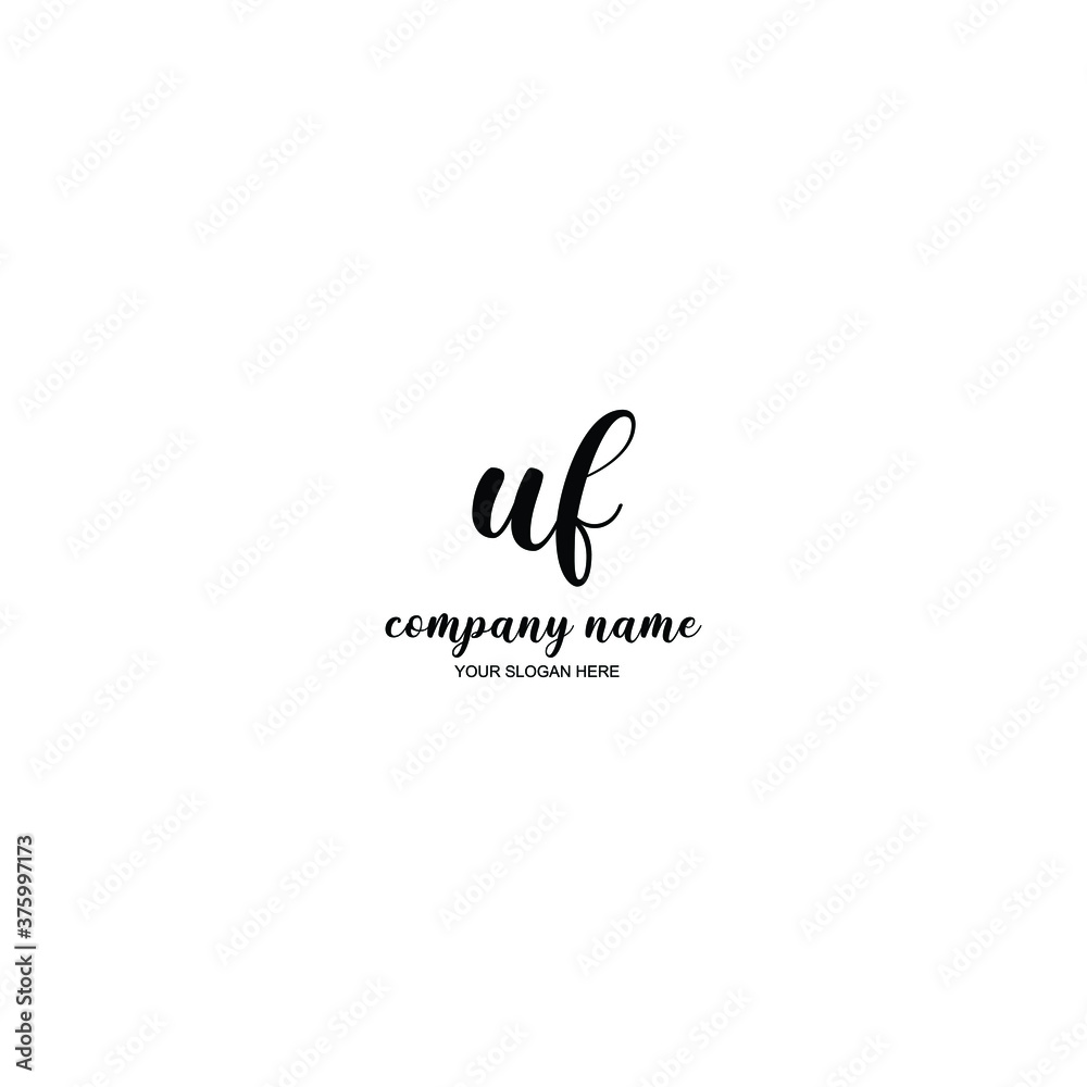 UF Initial handwriting logo template vector
UF Initial handwriting logo template vector