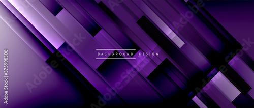 Dynamic lines on fluid color gradient. Trendy geometric abstract background for your text, logo or graphics