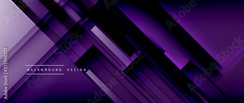 Dynamic lines on fluid color gradient. Trendy geometric abstract background for your text, logo or graphics