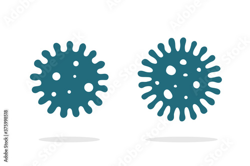 Vector coronavirus that develops strains to spread disease to sick people. isolate on white background.