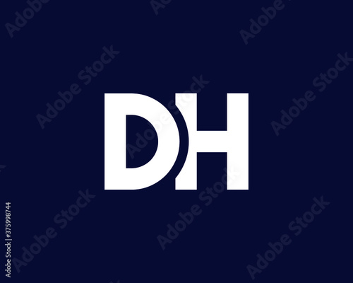 DH HD LETTER LOGO DESIGN VECTOR TEMPLATE.