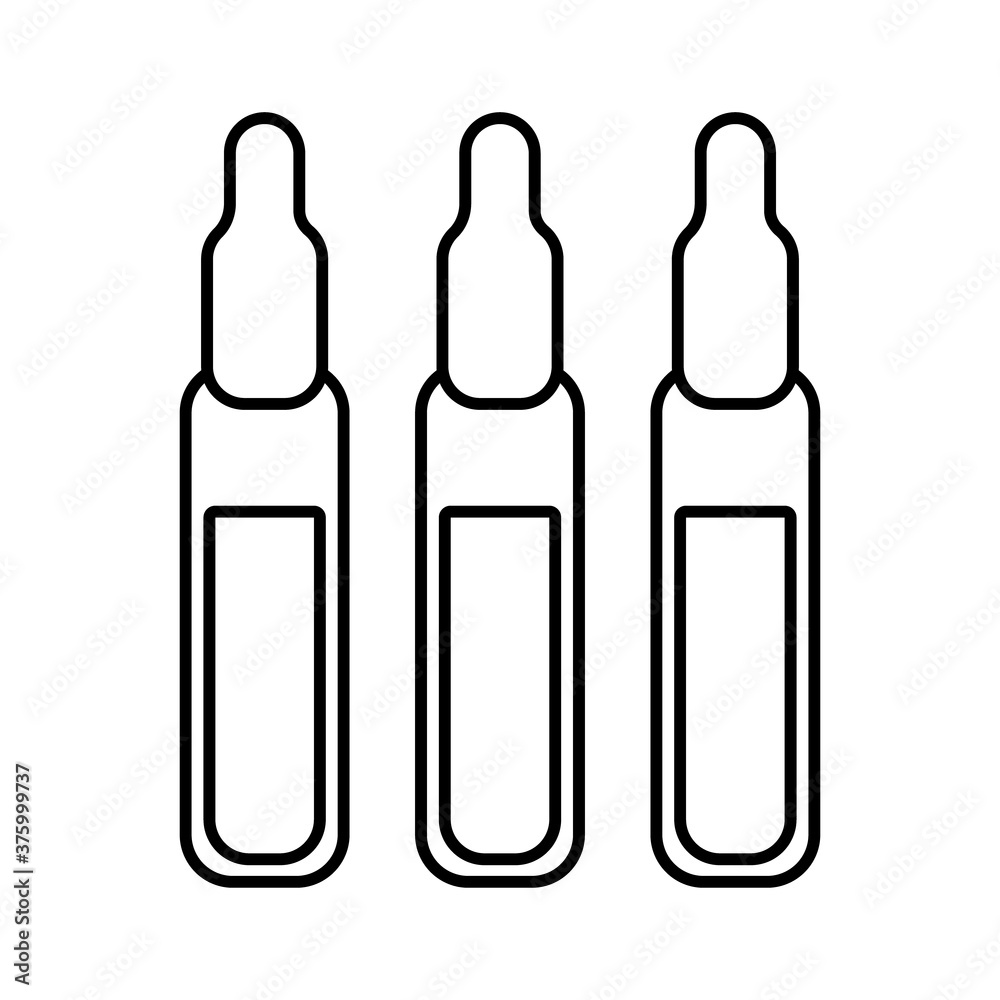 medicine vial line style icon medicine vial line style icon