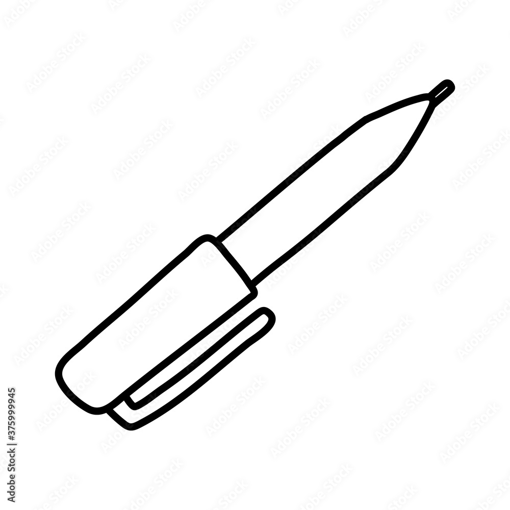 Obraz premium pen writing line style icon