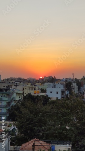sunset in the city © Piyush