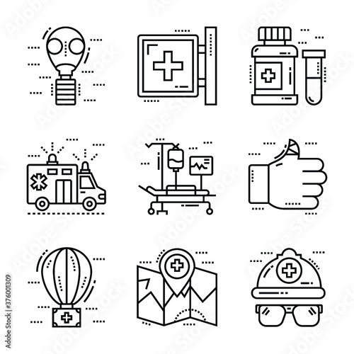 Emergency Services Line Vectors Pack