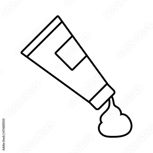 cream medical tube line style icon